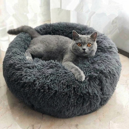 Calming Cat Bed | Ultra-Soft Plush with Raised Rim & Non-Slip Base for Ultimate Comfort 9