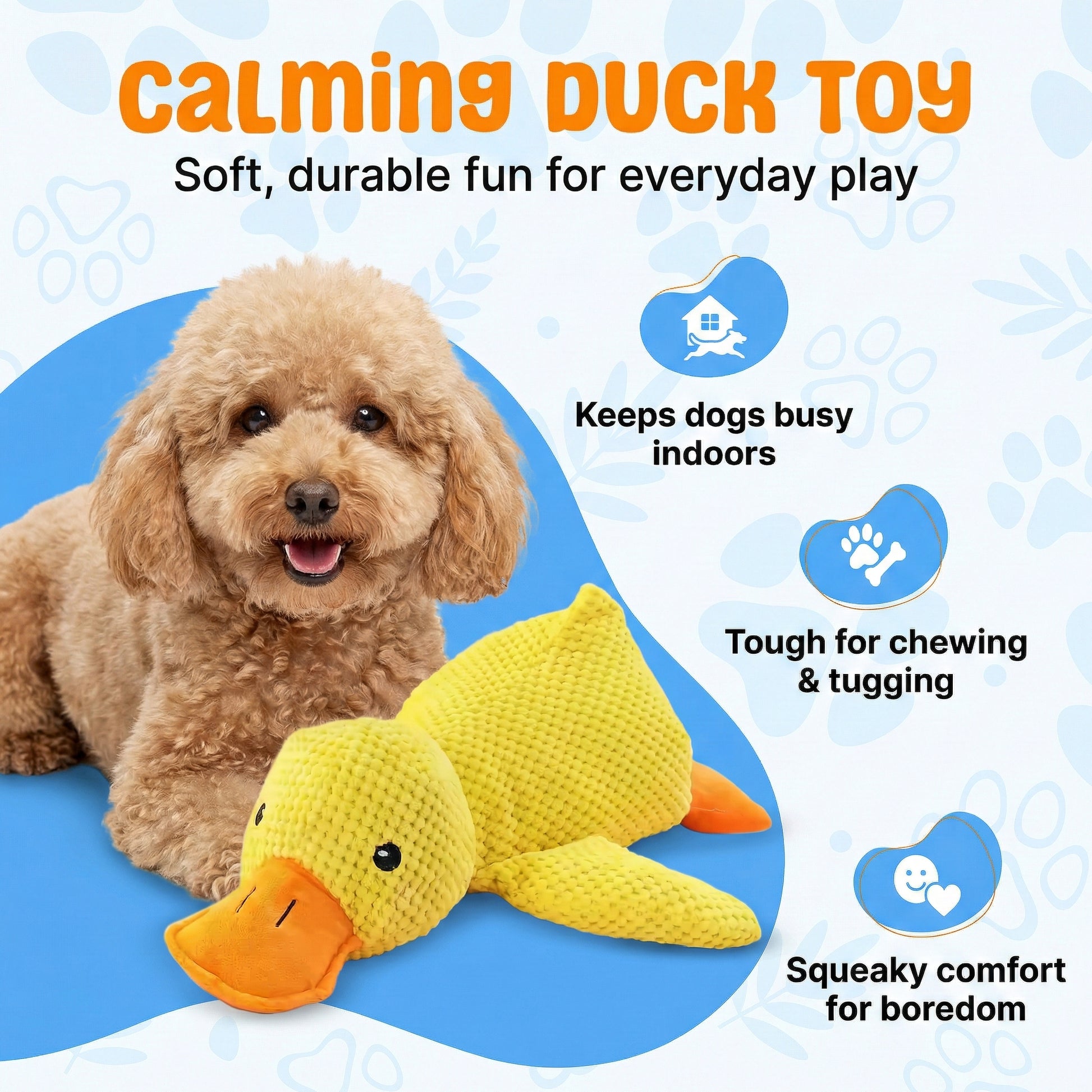 Calming Duck Toy | Durable Dog Enrichment Toy with Engaging Features for Mental Stimulation 1