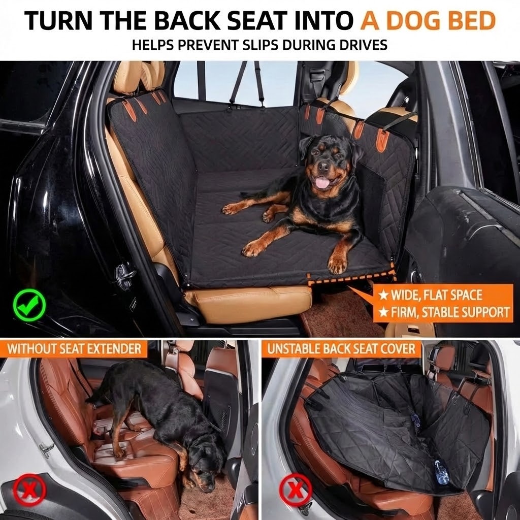 Comfort Pet | Car Seat Extender for Dogs with Memory Foam & Waterproof Design ? Safe Travel Solution for Your Furry Friend 2