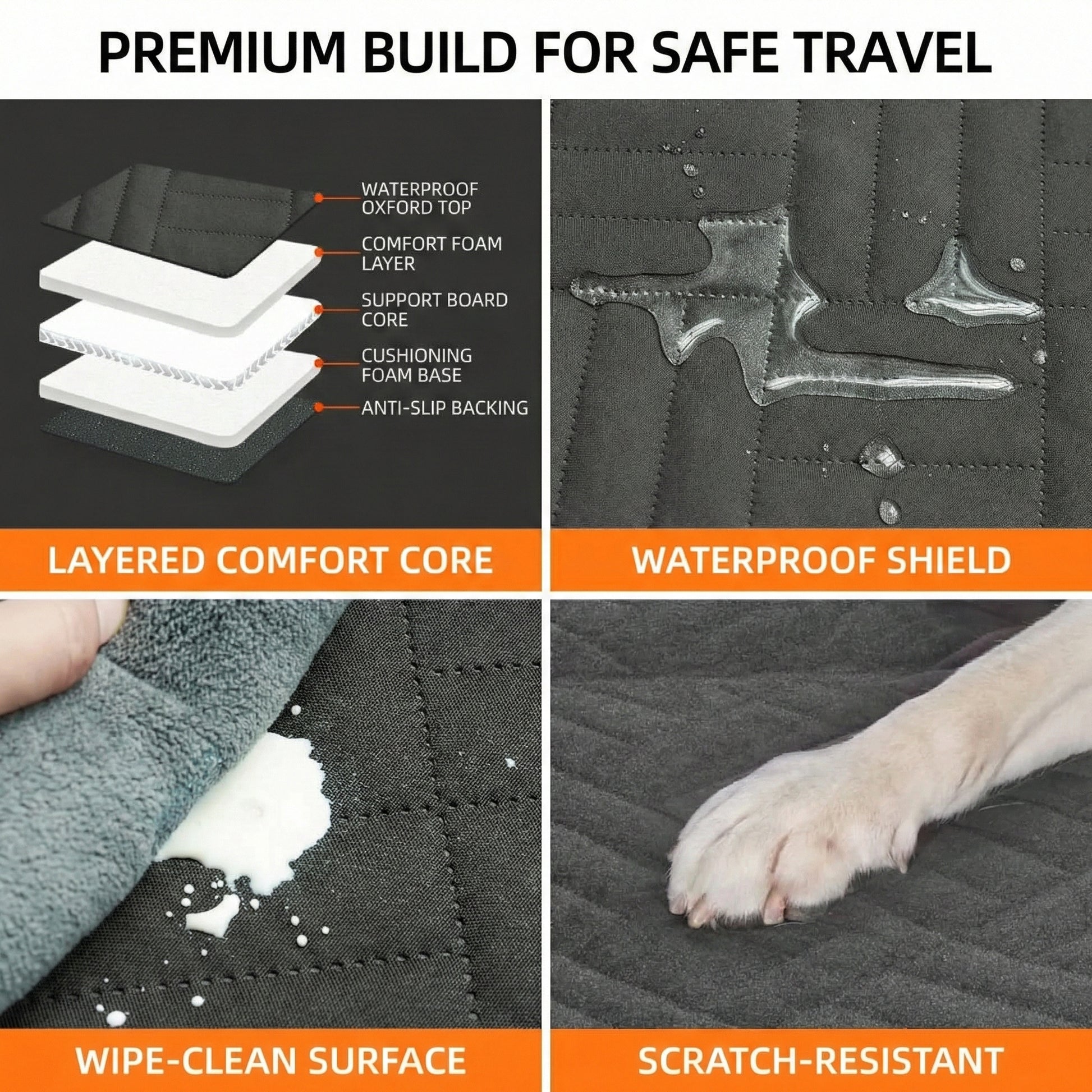 Comfort Pet | Car Seat Extender for Dogs with Memory Foam & Waterproof Design ? Safe Travel Solution for Your Furry Friend 4