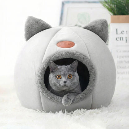 Cozy Cat Cave | Premium Cat Bed with Private Enclosure ? Soft, Warm Sanctuary for Relaxation 0