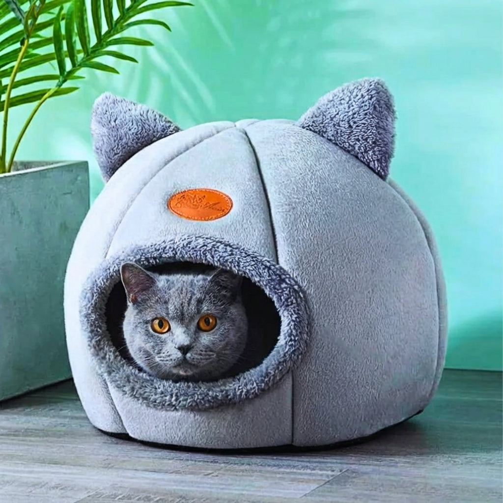 Cozy Cat Cave | Premium Cat Bed with Private Enclosure ? Soft, Warm Sanctuary for Relaxation 3