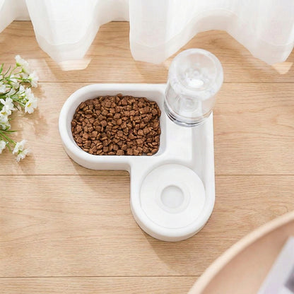 Smart Pet Solutions | Automatic Pet Feeder with Space-Saving Design ? 2-in-1 Feeder and Water Dispenser for Convenient Hydration 2