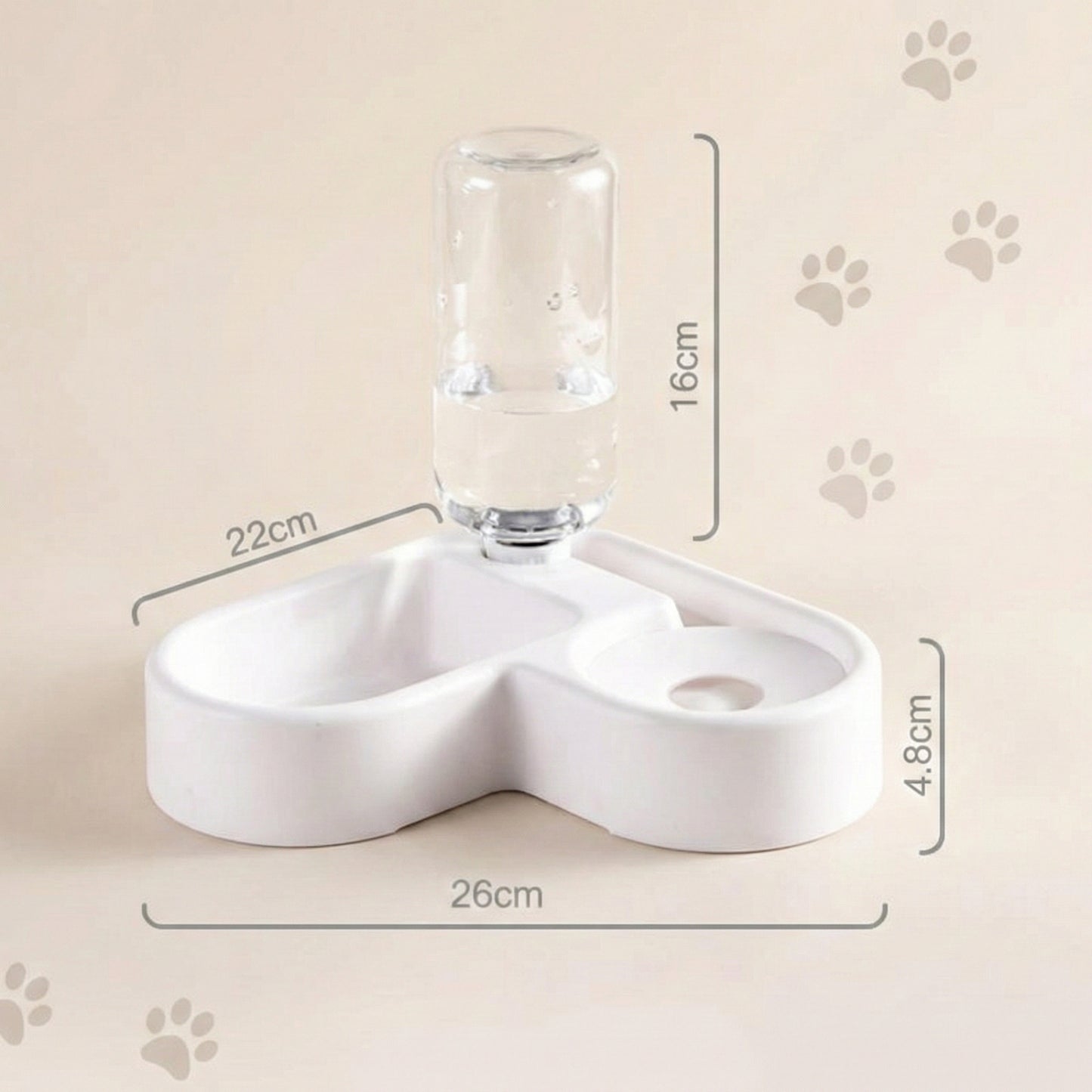 Smart Pet Solutions | Automatic Pet Feeder with Space-Saving Design ? 2-in-1 Feeder and Water Dispenser for Convenient Hydration 4